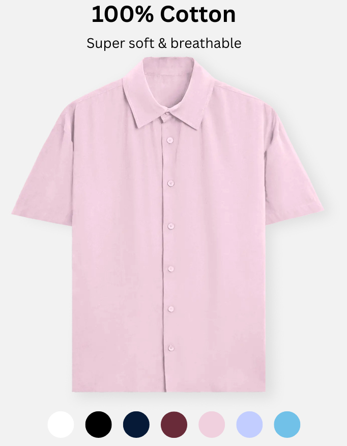 RELAXED COTTON SHIRT [7 Solid Colours] [240 GSM]