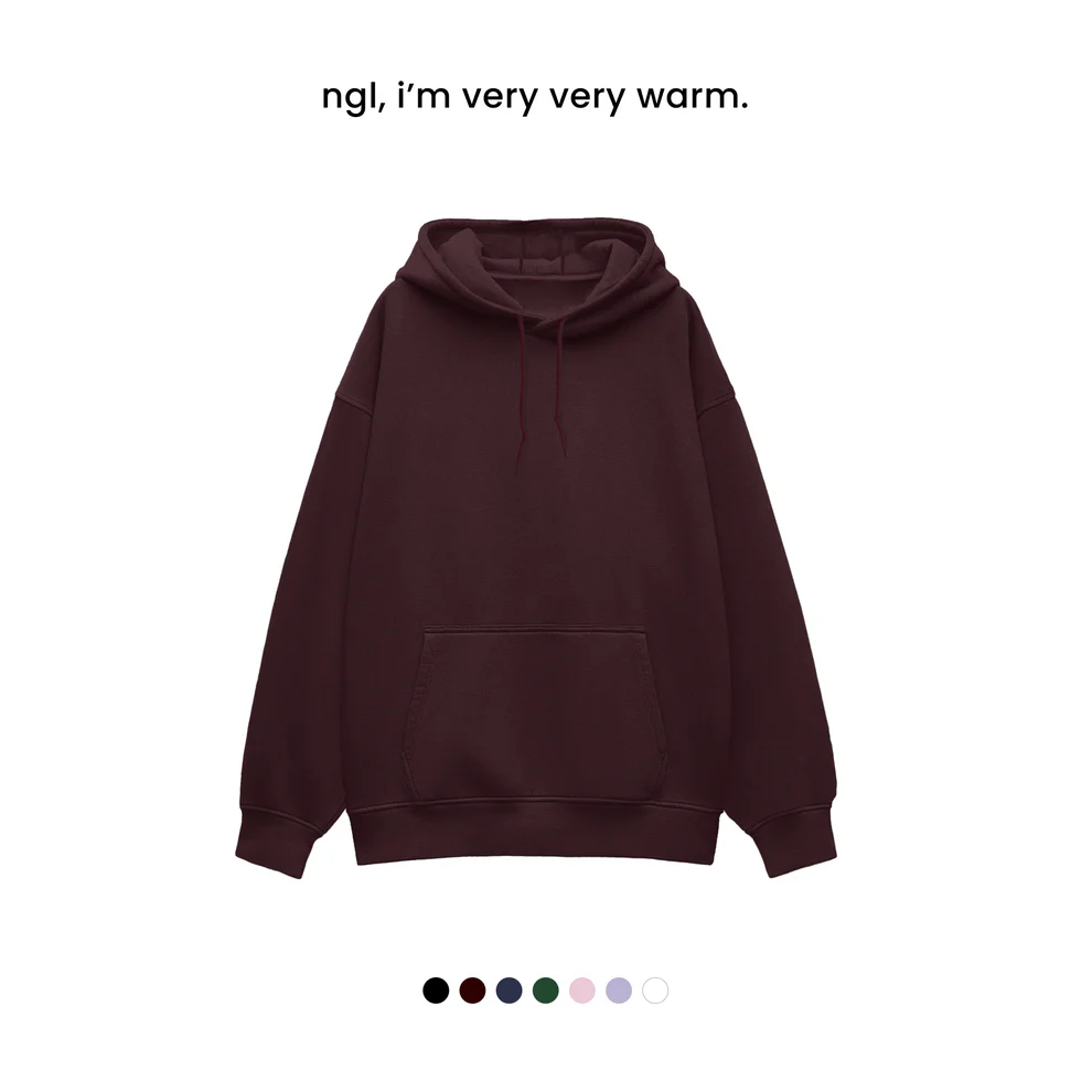THE HEAVY WINTER HOODIE [400 GSM, Fleece Inside] [OVERSIZED]